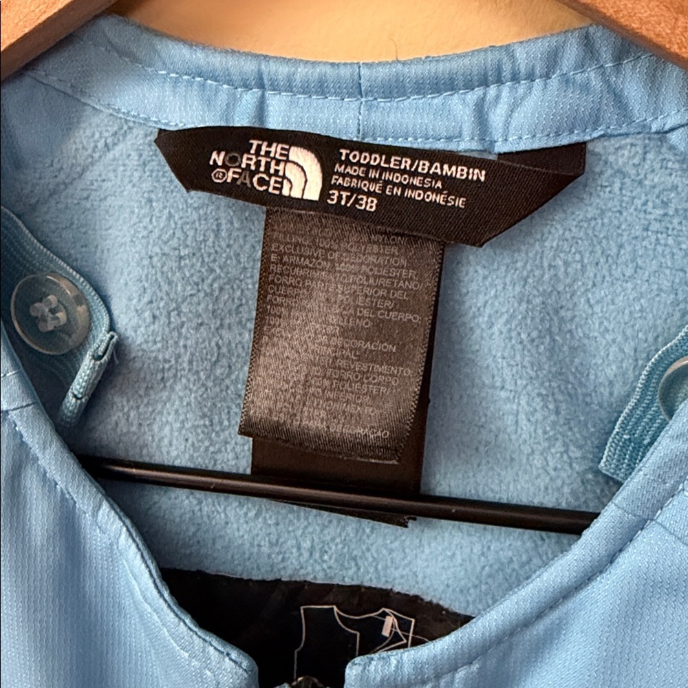 The North Face Insulated Light Blue Toddler Snow Bibs size 3T - Picture 2 of 6